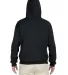 996M JERZEES NuBlend Hooded Pullover Sweatshirt in Black back view