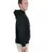 996M JERZEES NuBlend Hooded Pullover Sweatshirt in Black side view