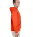 996M JERZEES NuBlend Hooded Pullover Sweatshirt in Burnt orange side view