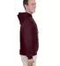 996M JERZEES NuBlend Hooded Pullover Sweatshirt in Maroon side view