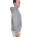 996M JERZEES NuBlend Hooded Pullover Sweatshirt in Oxford side view