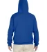 996M JERZEES NuBlend Hooded Pullover Sweatshirt in Royal back view