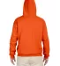 996M JERZEES NuBlend Hooded Pullover Sweatshirt in Safety orange back view