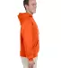 996M JERZEES NuBlend Hooded Pullover Sweatshirt in Safety orange side view