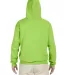 996M JERZEES NuBlend Hooded Pullover Sweatshirt in Neon green back view