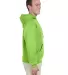 996M JERZEES NuBlend Hooded Pullover Sweatshirt in Neon green side view