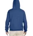 996M JERZEES NuBlend Hooded Pullover Sweatshirt in Vintage heather blue back view