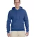 996M JERZEES NuBlend Hooded Pullover Sweatshirt in Vintage heather blue front view