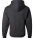 996M JERZEES NuBlend Hooded Pullover Sweatshirt in Black heather back view