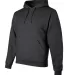 996M JERZEES NuBlend Hooded Pullover Sweatshirt in Black heather side view