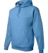 996M JERZEES NuBlend Hooded Pullover Sweatshirt in Columbia blue side view