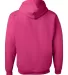 996M JERZEES NuBlend Hooded Pullover Sweatshirt in Cyber pink back view