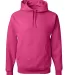 996M JERZEES NuBlend Hooded Pullover Sweatshirt in Cyber pink front view