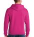 996M JERZEES NuBlend Hooded Pullover Sweatshirt in Cyber pink back view