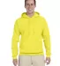 996M JERZEES NuBlend Hooded Pullover Sweatshirt in Neon yellow front view