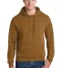 996M JERZEES NuBlend Hooded Pullover Sweatshirt in Golden pecan front view