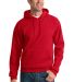 996M JERZEES NuBlend Hooded Pullover Sweatshirt in True red