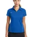 Nike Golf Ladies Dri FIT Sport Swoosh Pique Polo 4 Blue Sapphire front view