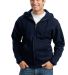 JERZEES 4999 Super Sweats Full Zip Hooded Sweatshi in J. Navy