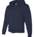 JERZEES 4999 Super Sweats Full Zip Hooded Sweatshi in J. Navy