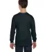 Hanes Youth Tagless 100 Cotton Long Sleeve T Shirt Black back view