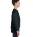 Hanes Youth Tagless 100 Cotton Long Sleeve T Shirt Black side view
