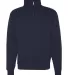 JERZEES 995 Adult New Blend Zip Cadet Collar Sweat J. Navy front view