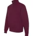 JERZEES 995 Adult New Blend Zip Cadet Collar Sweat Maroon side view