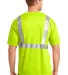 CornerStone ANSI Class 2 Safety T Shirt CS401 Safety Yellow back view
