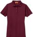 CornerStone Ladies Industrial Pocketless Pique Pol in Burgundy