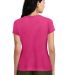District Made 153 Ladies Perfect Weight Crew Tee D in Dark fuchsia back view