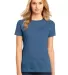 District Made 153 Ladies Perfect Weight Crew Tee D Maritime Blue front view