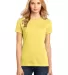 District Made 153 Ladies Perfect Weight Crew Tee D Yellow front view