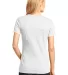 District Made DM1170L Ladies Perfect Weight V Neck Bright White back view