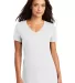 District Made DM1170L Ladies Perfect Weight V Neck Bright White front view