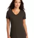 District Made DM1170L Ladies Perfect Weight V Neck Espresso front view