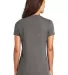 District Made DM1170L Ladies Perfect Weight V Neck Hthrd Charcoal back view