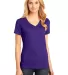 District Made DM1170L Ladies Perfect Weight V Neck Purple front view