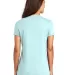 District Made DM1170L Ladies Perfect Weight V Neck Seaglass Blue back view