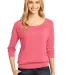 District Made 482 Ladies Modal Blend 3/4 Sleeve Ra Coral front view