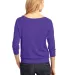 District Made 482 Ladies Modal Blend 3/4 Sleeve Ra Purple back view