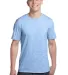 District Young Mens Extreme Heather Crew Tee DT100 Blue front view