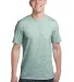 District Young Mens Extreme Heather Crew Tee DT100 Green front view