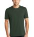 District Made Mens Perfect Weight Crew Tee DT104 in Forest green front view