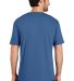 District Made Mens Perfect Weight Crew Tee DT104 in Maritime blue back view