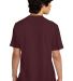 District Made Mens Perfect Weight Crew Tee DT104 in Maroon back view