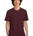 District Made Mens Perfect Weight Crew Tee DT104 in Maroon front view