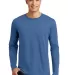 District Made 153 Mens Perfect Weight Long Sleeve  Maritime Blue front view