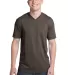 District Young Mens Tri Blend V Neck Tee DT142V Chocolate Hthr front view