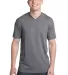 District Young Mens Tri Blend V Neck Tee DT142V Grey Heather front view